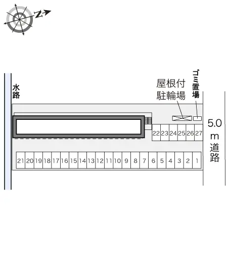 ★手数料０円★四日市市大井手１丁目　月極駐車場（LP）